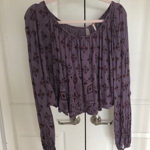Purple Free People long sleeve top